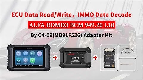 OBDSTAR DC706 Read and Write Alfa Romeo BCM949.20 L10 Data with C4- 09 MB91F526 Adapter Kit