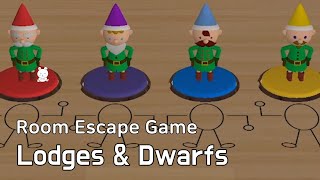Escape Game Lodges & Dwarfs Walkthrough (STUDIO WAKABA) | 脱出ゲーム 極北のコテージに集うこびとたち screenshot 1