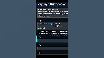 Rayleigh Distribution, random number #short #python #education #numpy #array #coding