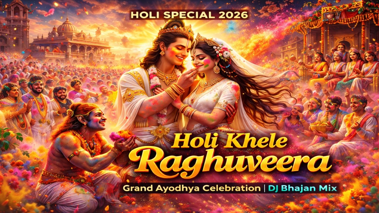 Holi Khele Raghuveera 🎨🔥 | Grand Ayodhya Celebration | DJ Bhajan Mix 2026 | Ram Sita Holi Special