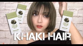 Khaki Green Hair Touch-up: Trying Aprilskin Turn-Up Color Cream in Matt Avocado