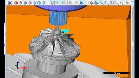 Mori Seiki NMV5000 impeller cutting Cimatron