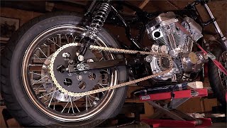 Harley Sportster, Chain & Sprockets Conversion !