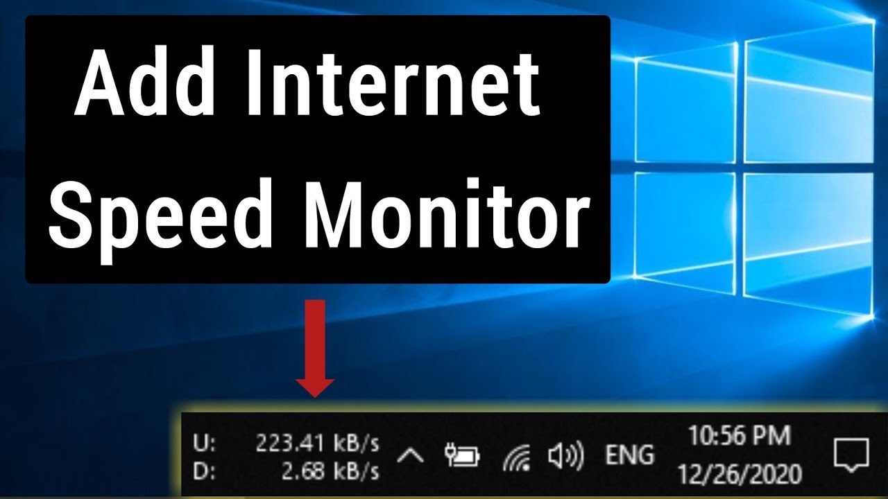 How to add speed meter on taskbar on Windows 10 pc Network