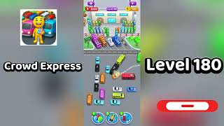 Crowd Express Level 180 Walkthrough 🚶‍♂️🧠 | Step-by-Step Guide | SolutionGuruji