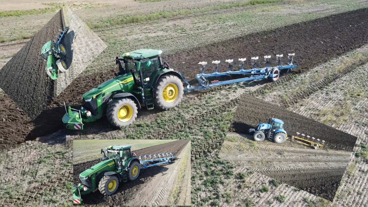 John Deere 8R 410/ 6195R New Holland T8040 Plowing/ Orba/ Szántás Exata Group 2024