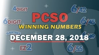 P49M Jackpot Ultra Lotto 6/58, EZ2, Suertres, & 6/45 Draw | December 28, 2018