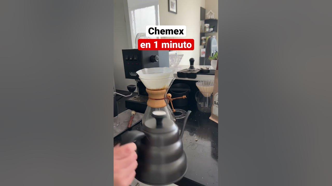 Chemex en 1 minuto - cafetera con filtro para hacer café taza limpia 