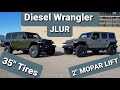 2021 Diesel Jeep Wrangler Unlimited Rubicon JLUR Mopar lift with 35's Test Drive Review