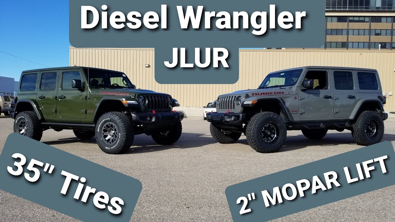 2021 Diesel Jeep Wrangler Unlimited Rubicon JLUR Mopar lift with 35's Test  Drive Review - YouTube