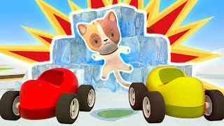 The kitten needs help! Helper Cars help animals. Racing cars for kids. Full episodes of cartoons. by Helper Cars 133,857 views 5 months ago 29 minutes
