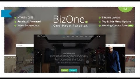 BizOne - One Page Parallax - Site Templates | ThemeForest Download