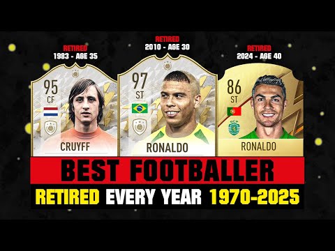 Best FOOTBALLER Retired In Every YEAR 1970-2025! 😱🔥 ft. R9, Ronaldo, Cruyff... etc
