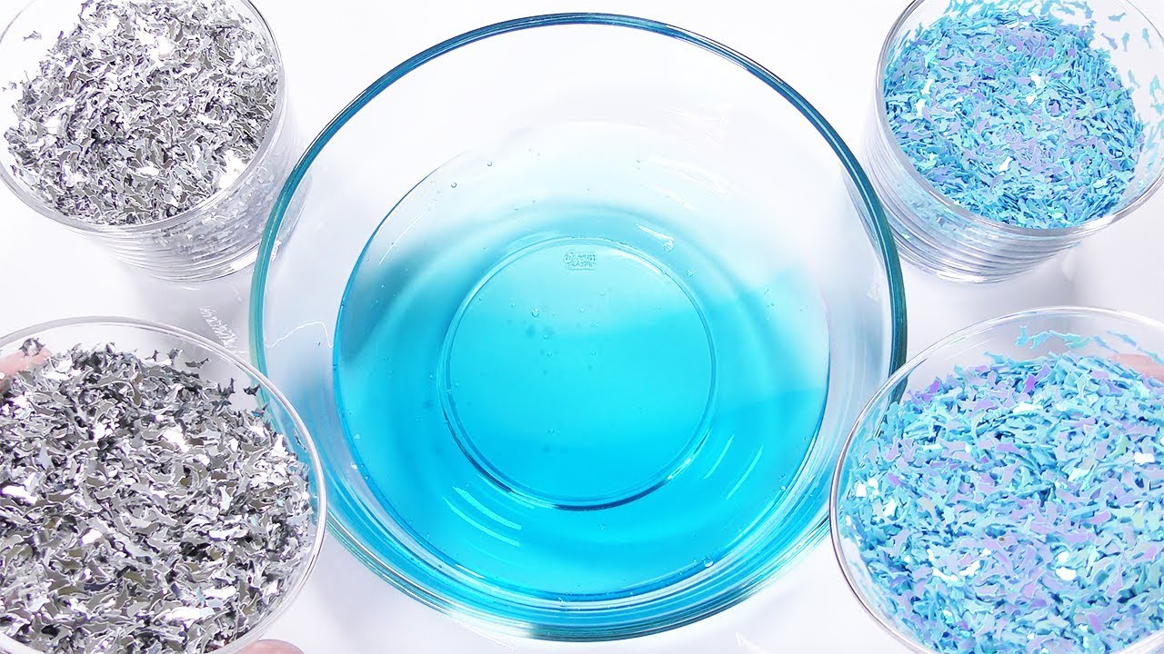 【DIY】イルカのホログラム入れすぎスライム作ってみた【slime ASMR】