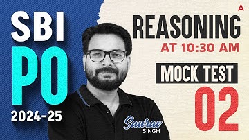 SBI PO Reasoning 2024 | Mock Test SBI PO 2024 | By Saurav Singh #2