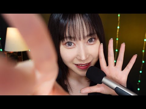 【ASMR】台本なし❗️耳元で囁き続ける完全アドリブ囁き雑談／風防マイクタッピングあり