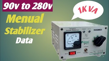 1 kva / 90V to 280V menual stabilizer transformer winding data / Mehta electric