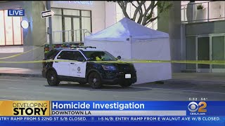 Man beaten to death on downtown LA street