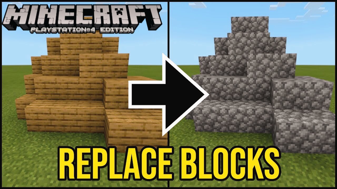 How To Mass Replace Blocks *Using Commands* [Minecraft PlayStation