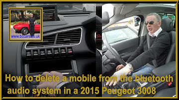 How to delete a mobile from the bluetooth audio system in a 2015 Peugeot 3008