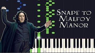 Synthesia  Snape to Malfoy Manor (Harry Potter 7) [PIANO TUTORIAL + SHEET MUSIC]