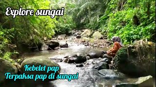 Suasana di desa, kebelet bab gadis desa pergi ke sungai untuk buang h4j4t explore sungai