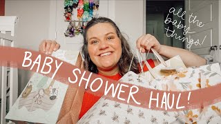 I HAD MY FIRST BABY SHOWER!! Baby Shower Haul!!! || huntermerck