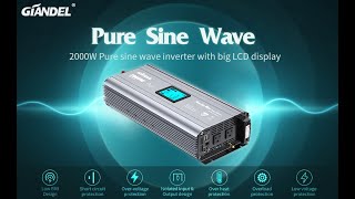 Inverter Connectiongiandel 2000W Pure Sine Wave Inverter Connection Upgraded With Fcc Approval