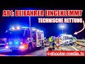 🚒 🚑  A81: FEUERWEHR BEFREIT EINGEKLEMMTEN  🚑 🚒 |  Schwerer Unfall mit Transporter &amp; LKW