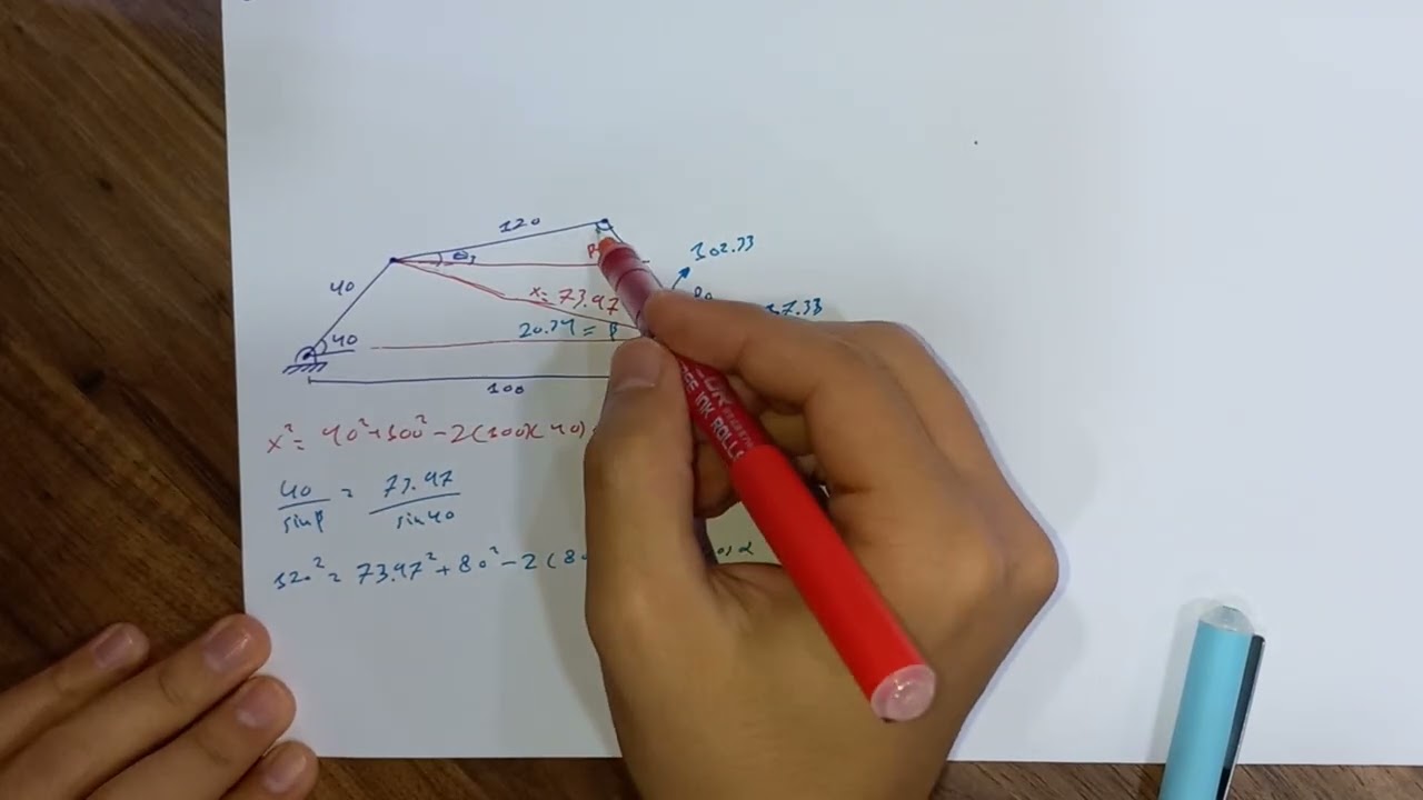شرح مادة الثيوري (نظرية آلات ومكائن) لهندسة الميكاترونكس(Sin and Consin law) مقدم من لجنة ElCoM