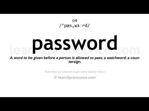 Pronunciation of Password | Definition of Password