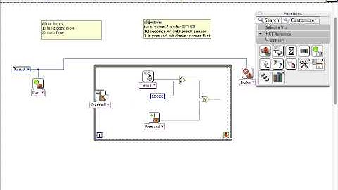 Using a While Loop in LabVIEW for LEGO