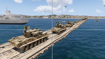 Black Sea Disaster: Russian Navy Ship Trapped on Wooden Bridge and Sinks - ARMA 3
