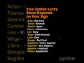 Your Zodiac Lucky stone depends on Your Sign #horoscope #tarot #zodiac #facts #fyp #astrology