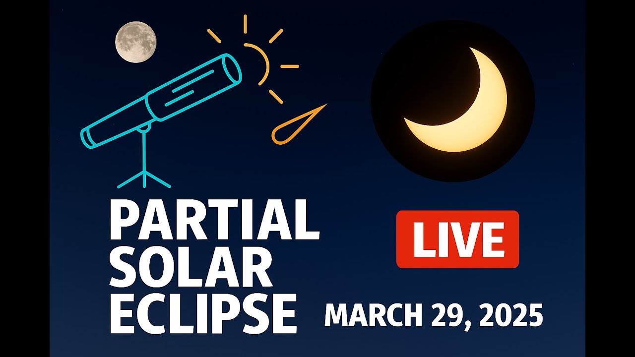 Partial Solar Eclipse March, 29, 2025 Maik's Astro Garden LIVE