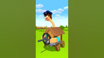 Police Steve House and Robber Steve House!!!??? - Minecraft animation #minecraft #shorts