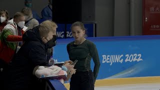 Kamila Valieva practice at Beijing 2022