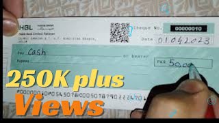 [Cash Cheque] How To Fill Cheque? in Urdu/Hindi | Cheque kesy Likhty hai/ Cheque Mistake in writing