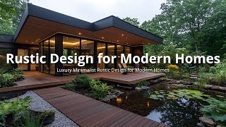 The Art of Luxury Minimalist Rustic Home Design