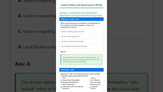 Cooperative and Competitive Federalism: Concepts and NITI Aayog's Role