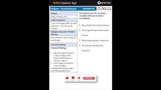 INBDE | Prosthodontics