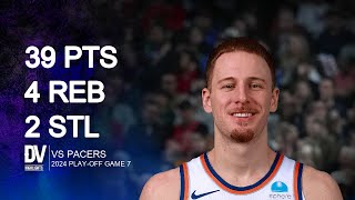 Donte DiVincenzo vs Pacers 39 pts 4 reb 2 stl | May 19, 2024 |