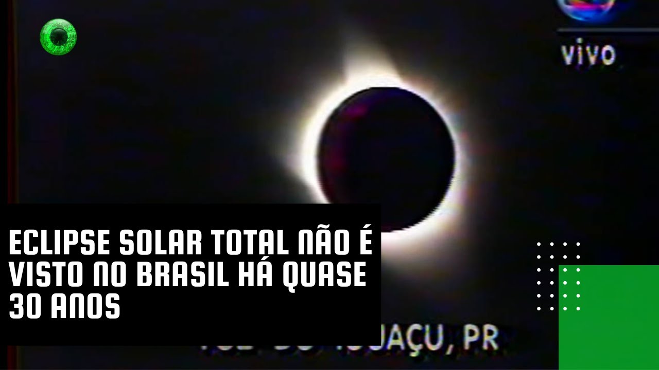 Eclipse solar total não é visto no Brasil há quase 30 anos