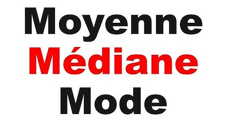 Moyenne , Médiane , Mode sur SPSS