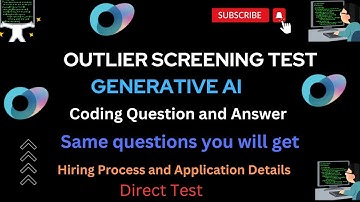 Outlier Screening Test Assessment Question and Answer || Outlier Hiring Challenge Details #python