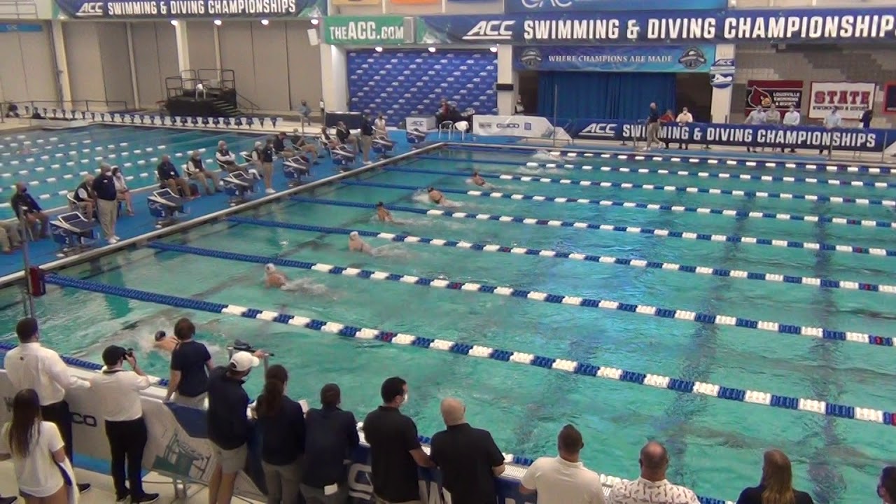 2021 ACC Womens Swimming and Diving Championships Day Three Finals Hansson Throws Down 57.4 100 Breast