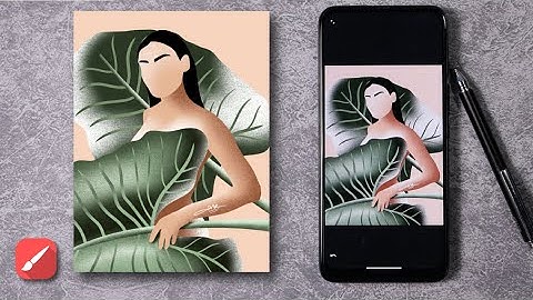 Infinite Painter tutorial: Minimul textured Illustration in Infinite Painter app