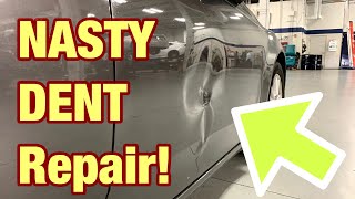CRASHED: They asked if we could fix this dent, should we replace ?