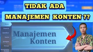 KENAPA TIDAK ADA MANAJEMEN KONTEN? (Mobile legends)