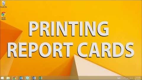 How to Print Report Cards